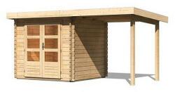 Karibu fából készült kerti ház KARIBU BASTRUP 2 + egy menedéket 200 cm (73290) natur (LG2806)