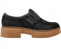Clarks Linoso Monk Fekete Bőr Női Félcipő, Size 40 (26178678)