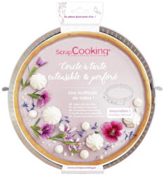 ScrapCooking állítható tarte gyűrű, fém, 16-30 cm