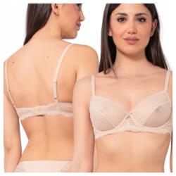 Siélei Allure 2672 melltartó, Size 85B, csipke, virágos, bézs, állítható pánt