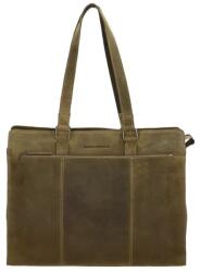 Hide & Stitches Zöld bőr laptoptáska „Answer (K20194-029-olive)