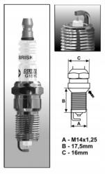 Brisk GR14YS (1574) Gyújtógyertya BRISKSilver spark plug