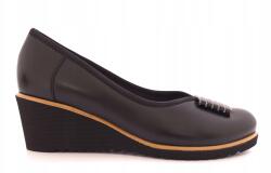 Aga Fekete bebújós félcipő, bőr, Size 39 (02364/2198)