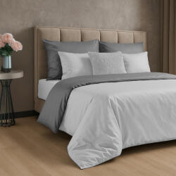Takoy Kétoldalas pamut ágyneműhuzat 140x200 cm fehér és acélszínű NOVA 3