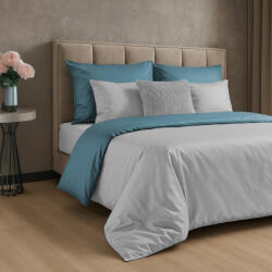 Takoy Pamut ágyneműhuzat 220x200 cm világosszürke és türkizszínű NOVA 3
