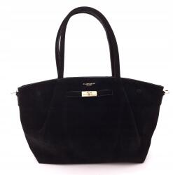 Flora&Co Fekete női kézitáska, levehető pánttal, Flora&Co, öko bőr