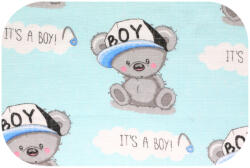 Bergon Színes mintás textil pelenka 70x80 cm-Fiú medve