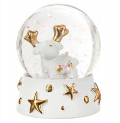 Atmosphera Karácsonyi Hógömb Téli Fehér Arany Rénszarvas Átm. 4, 5 CM Ajándék (147745)