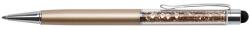 Art Crystella Golyóstoll, arany, felül topáz SWAROVSKI® kristállyal töltve, érintővel, 14 cm, ART CRYSTELLA® (1805XGT307) - molnarpapir
