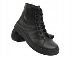 Helios Női Bakancs Helios 517 Bőr Fekete Könnyű Kényelmes Bélelt (517.11) - allegro - 24 215 Ft