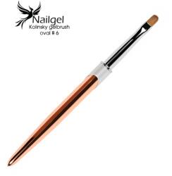  Természetes szőrű, íves zselé ecset -6-os, Kolinsky