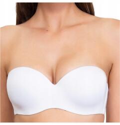 Siélei Bardotka Push-Up Önhordó Melltartó, kényelmes, sima, állítható, fehér, Size 70B