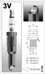 Brisk 3VR17YS gyújtógyertya BRISKSilver Racing