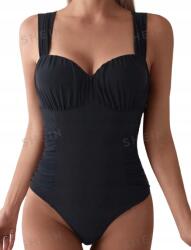 Shein Női Egyrészes Fürdőruha, fekete, Size L, 82% poliamid