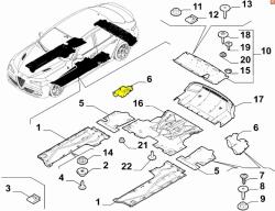 Alfa Romeo OE Alfa Romeo Giulia alvázvédő, jobb oldal
