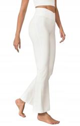 Shein Fehér Hosszú Leggings, magas derék, bővülő alsó, Size L, 19% elasztán