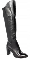 Simen 09519 Fekete Bőr Magassarkú Csizma 38-AS Méret (09519)