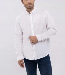 Volcano Férfi fehér ing, Regular Fit, XXL, pamut, button-down gallér (5900462673581)