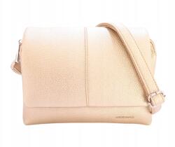 Luigisanto arany színű postás táska, női, ökológiai bőr, 3 rekeszes, állítható pánt