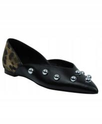 Carinii B10160_-E50-M90 Divatos Fekete Bőr Balerinacipő MÉRET39 (B10160_-E50-M90-000-000)