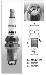 Brisk A23 gyertya, A-Line DR17LDCY, BRISKgyújtó