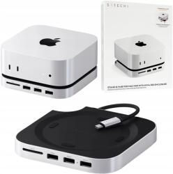 Satechi Mac Mini állvány, 3x USB-A, SD, NVMe, ezüst (ST-GNMMES)