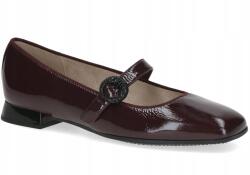 Caprice bordó bőr balerinacipő, Mary Jane, övvel, Size 40 (9-22100)