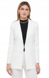 Elisabetta Franchi Fehér Blézer Kapucnival És Béléssel, Size 42