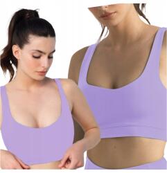 Siélei sport felső, Size XL, lila, csíkos, boxer stílusú, puha melltartó