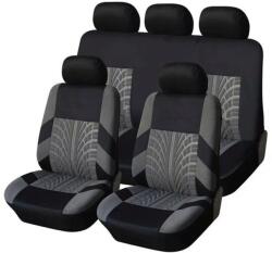 Ro Group Set Huse Scaune Auto pentru Audi Q7 - RoGroup Mesh, gri cu negru, 9 piese