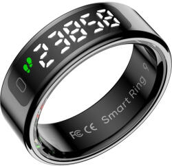 COLMI Inel smart pentru fitness Colmi R12, Marimea 12, Diametru 21.6mm, 1ATM, 18 mAh, Bluetooth 5.0, Negru (R12-Black-12)