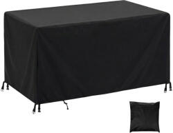 MOZTBH Husa mobilier gradina MOZTBH impermeabila 60A 60A 60 cm , 420D Oxford, neagra, cu catarame si snur