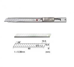 NT Cutter Set Cutter / cutit utilitar INOX mic - NT Cutter - 9mm + 10 lame schimb (A-1P+BA-1P)