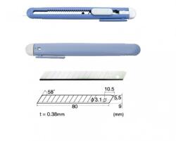 NT Cutter Set Cutter / cutit utilitar mic NT Cutter - 9mm + 10 lame de schimb (Culoare: Roz) (FA-120P+BA-150 Roz)