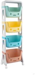  Organizator pentru jucarii, 4 compartimente, cu roti