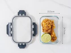  Caserola alimentara din sticla cu capac etans, 370ml