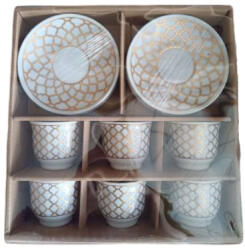  Set din ceramica pentru cafea, 12 piese, model Fagure