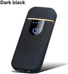  Bricheta electrica, indicator baterie cu activare Touch, reincarcabila USB, Negru mat Bricheta
