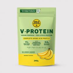 GoldNutrition Pudra proteica vegetala, GoldNutrition, V Protein Banane, 240 g