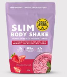 GoldNutrition Shake proteic pentru slabit cu capsuni Slim Body, GoldNutrition, 300 g