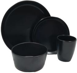  Set 16 piese serviciu de masa, Negru Serviciu de masa