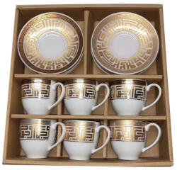  Set din ceramica pentru cafea, 12 piese, model Grecesc