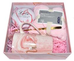  Set cadou 5 piese pentru fete, Roz Prosop