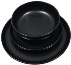  Set 18 piese serviciu de masa, Negru Mat Serviciu de masa