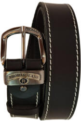 Thomas Jeans fekete bőr öv varrott