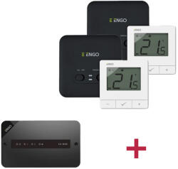 ENGO PACHET TERMOSTAT DE AMBIENT CU CONTROL PRIN INTERNET PENTRU 2 ZONE CU 2 POMPE DE CIRCULATIE ENGO ALB E20i-W+ECB2-230 (P_ENGO_E20i-W+ECB2)