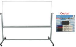  WHITEBOARD MAGNETIC ROTATIV 2 FETE 120x180 cm START Office + CADOU! ! ! (SET 4 MARKER WHITEBOARD + BURETE) (98115064)