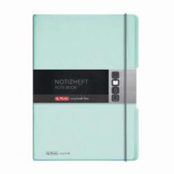 Herlitz Caiet My. Book Flex A4 2x40f 70gr Dictando+patratele Turcoaz Transparent Cu Logo Alb (11408655)