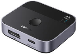 UGREEN DisplayPort-USB-C adapter Ugreen AW701, 2 az 1-ben kimeneti kapcsoló (65878) - scom