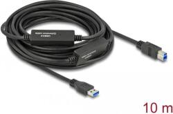 Delock Кабел Delock USB-A мъжко - USB-B женско, USB 3.2Gen1, 10м, Черен (DELOCK-85380) - cybertrade